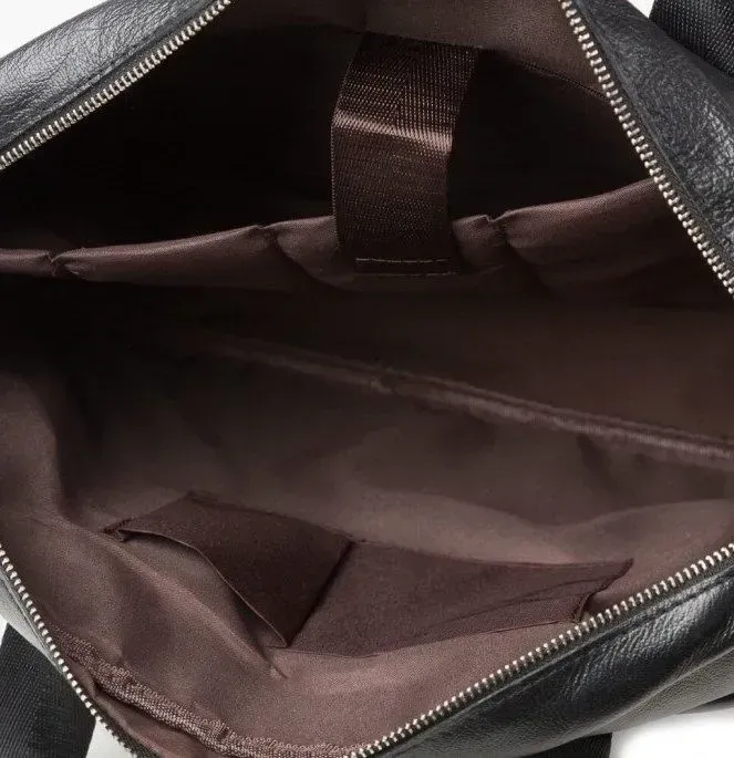 Сумка чоловіча Vintage 14628 шкіряна Чорна