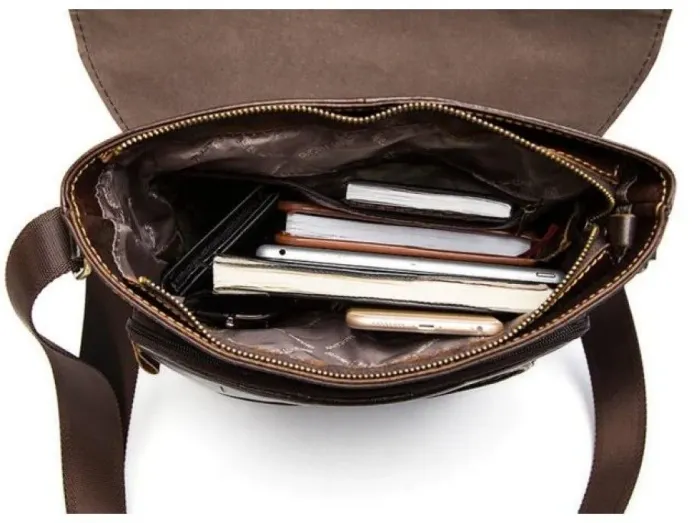 Месенджер чоловічий Vintage 14629 шкіряний Коричневий