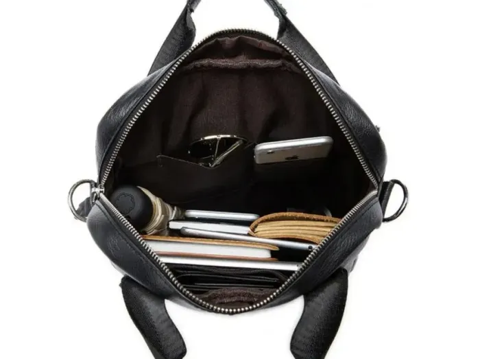 Месенджер чоловічий Vintage 14632 шкіряний Чорний