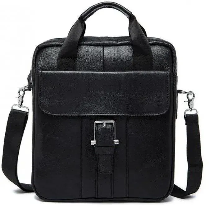 Месенджер чоловічий Vintage 14632 шкіряний Чорний