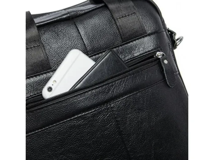 Месенджер чоловічий Vintage 14632 шкіряний Чорний