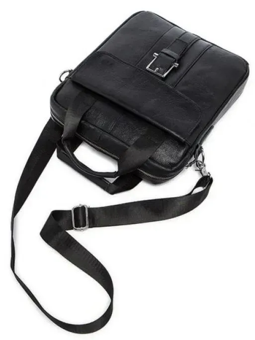 Месенджер чоловічий Vintage 14632 шкіряний Чорний