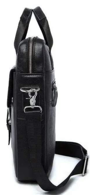 Месенджер чоловічий Vintage 14632 шкіряний Чорний