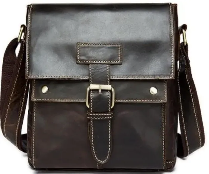 Сумка мужская Vintage 14633 кожаная Коричневая