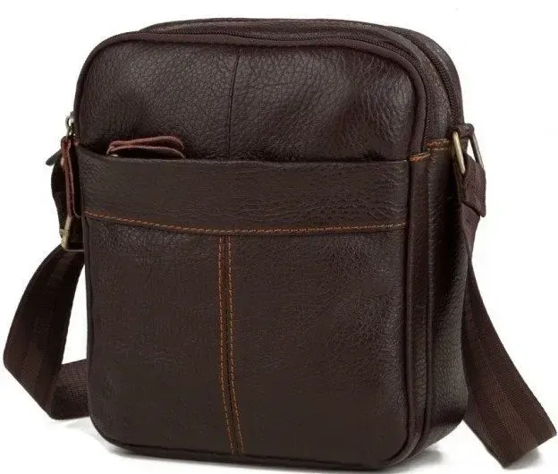 Сумка компактна Vintage 14635 шкіряна Коричнева