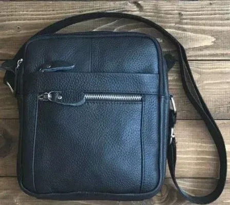 Месенджер чоловічий Vintage 14636 шкіряний Чорний