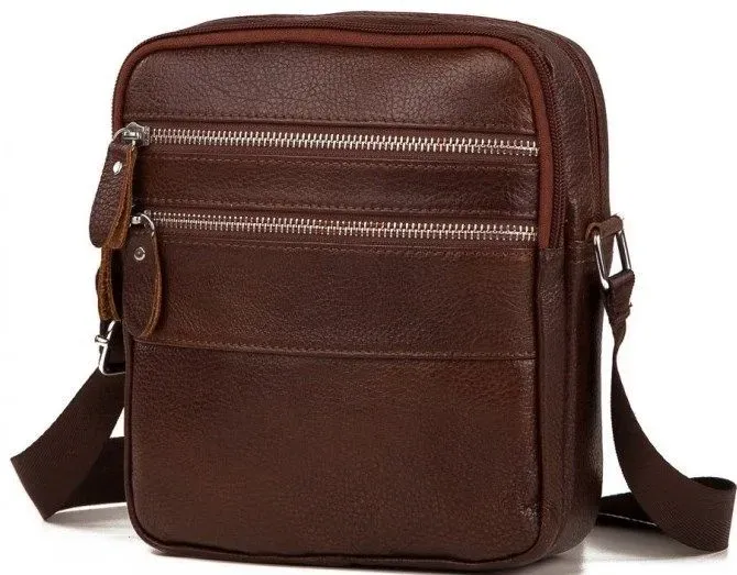 Сумка чоловіча Vintage 14637 шкіряна Коричнева