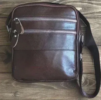 Сумка чоловіча Vintage 14637 шкіряна Коричнева