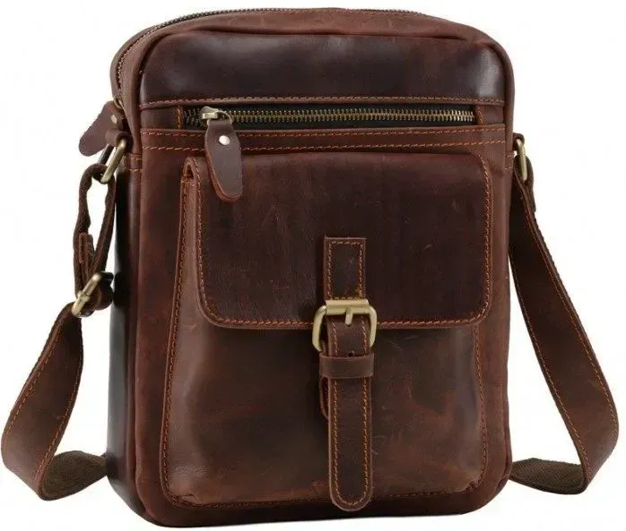 Сумка чоловіча Vintage 14638 із вінтажної шкіри Рудий