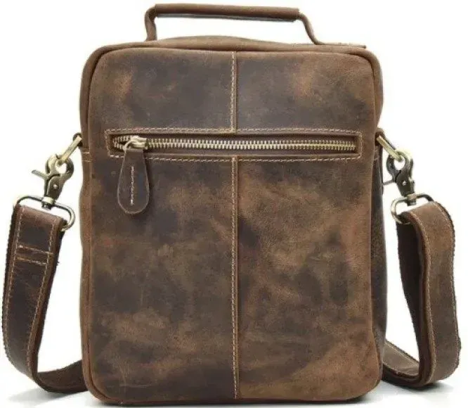 Сумка чоловіча Vintage 14640 шкіряна Коричнева