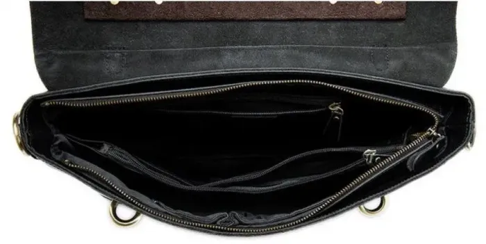 Чоловічий шкіряний портфель Vintage 14646 шкіряний Чорний