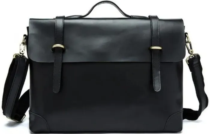 Чоловічий шкіряний портфель Vintage 14646 шкіряний Чорний