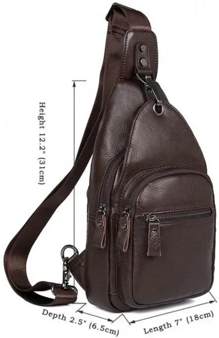Рюкзак чоловічий Vintage 14647 шкіряний Коричневий