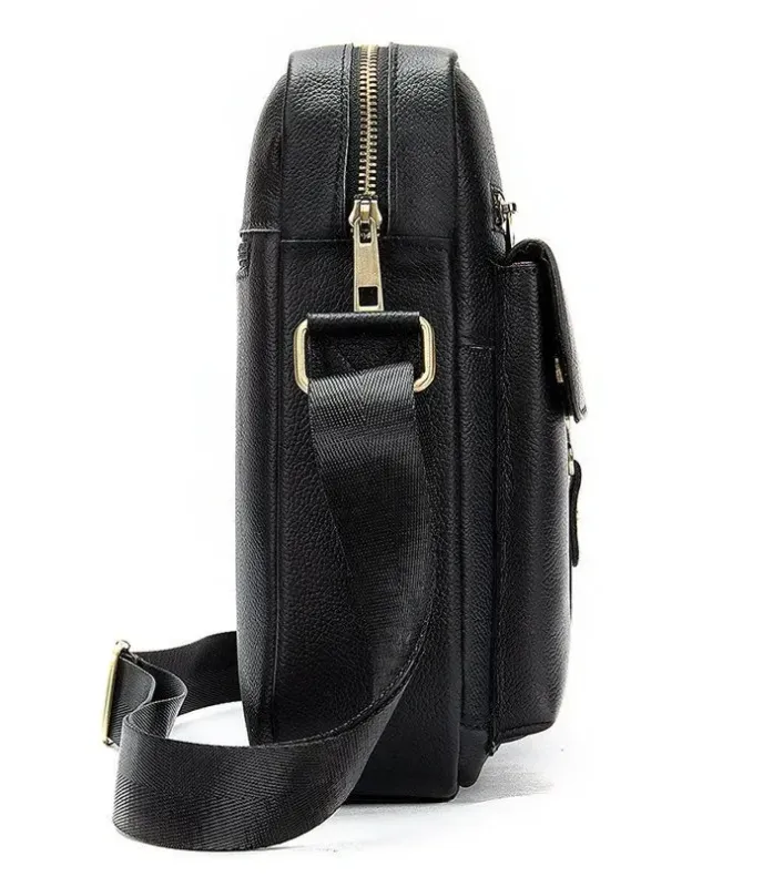 Сумка стильна чоловіча Vintage 14649 Чорна