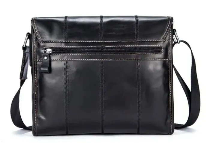 Сумка шкіряна Vintage 14651 Чорна