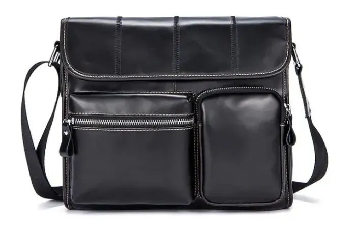 Сумка шкіряна Vintage 14651 Чорна