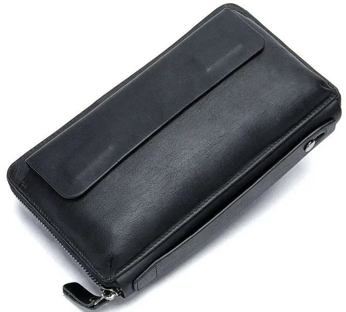 Чоловічий клатч-барсетка з ремінцем на руку Vintage 14654 Чорний