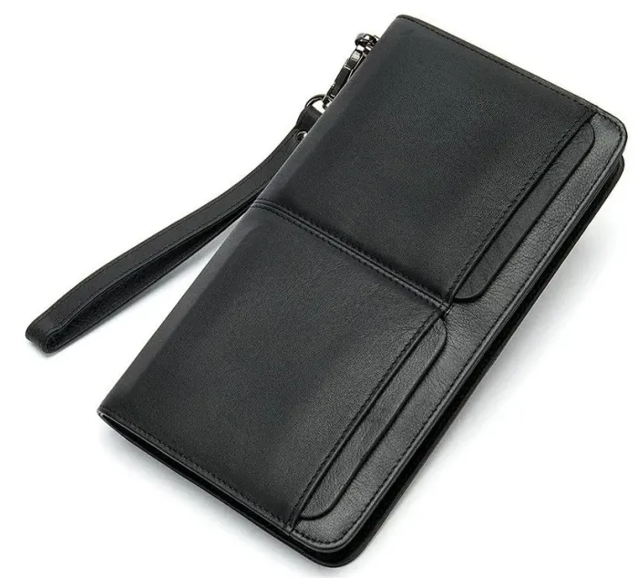 Чоловічий клатч-барсетка з ремінцем на руку Vintage 14656 Чорний