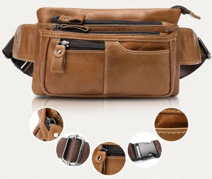 Сумка на пояс Vintage 14658 Руда