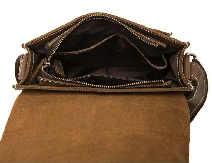 Сумка чоловіча вертикальна Vintage 14660 Коричнева