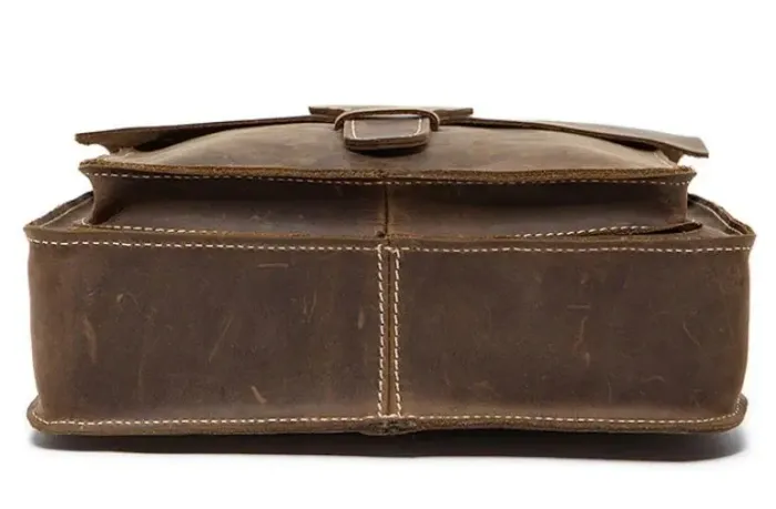 Сумка чоловіча вертикальна Vintage 14660 Коричнева