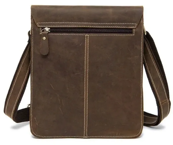 Сумка чоловіча вертикальна Vintage 14660 Коричнева