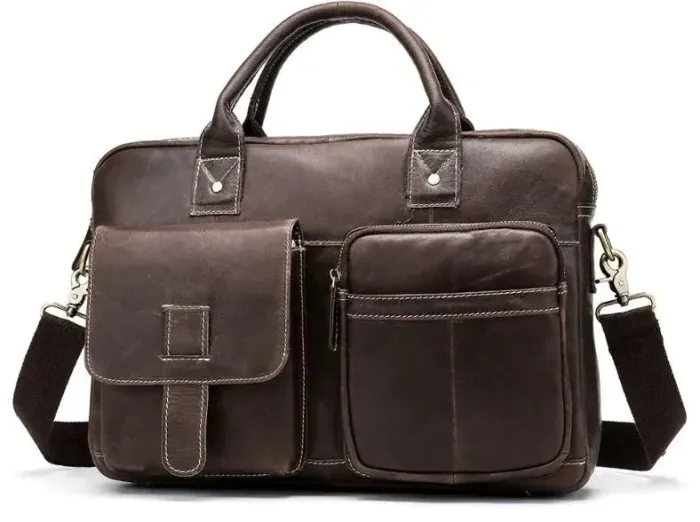 Сумка - чоловічий портфель Vintage 14667 Коричнева