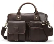 Сумка - чоловічий портфель Vintage 14667 Коричнева