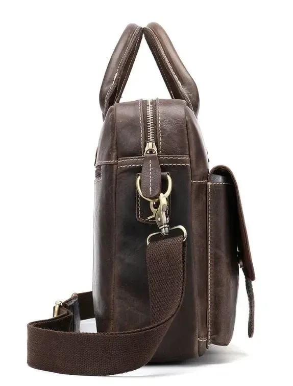 Сумка - чоловічий портфель Vintage 14667 Коричнева