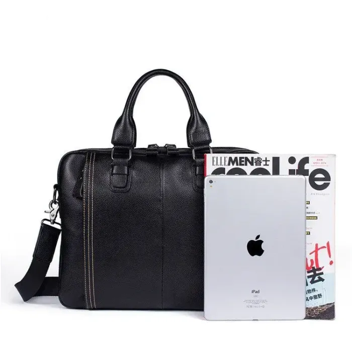 Сумка чоловіча флотар для ноутбука Vintage 14672 Чорна