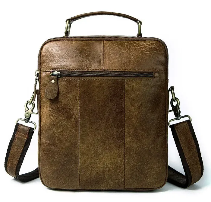 Сумка з ефектами старовини чоловіча Vintage 14673 Руда