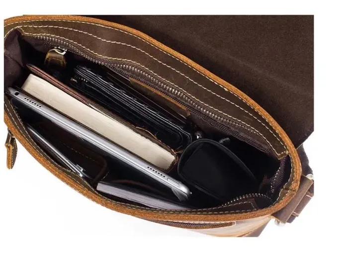 Сумка чоловіча Vintage 14675 Коричнева