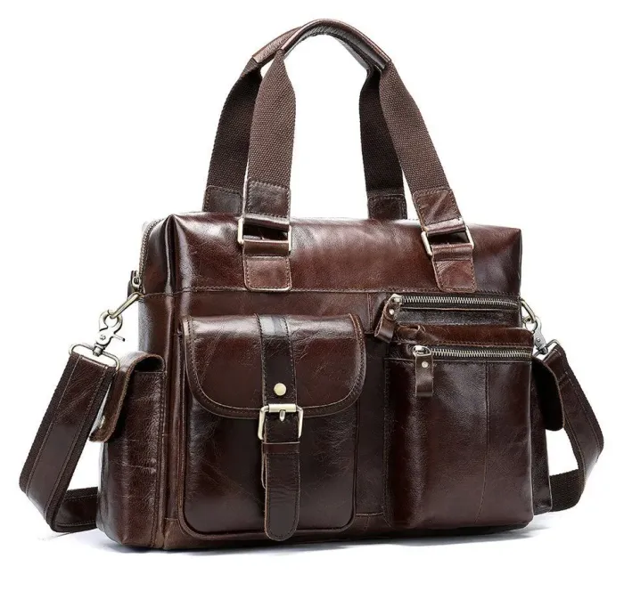 Сумка чоловіча під ноутбук Vintage 14676 Коричнева