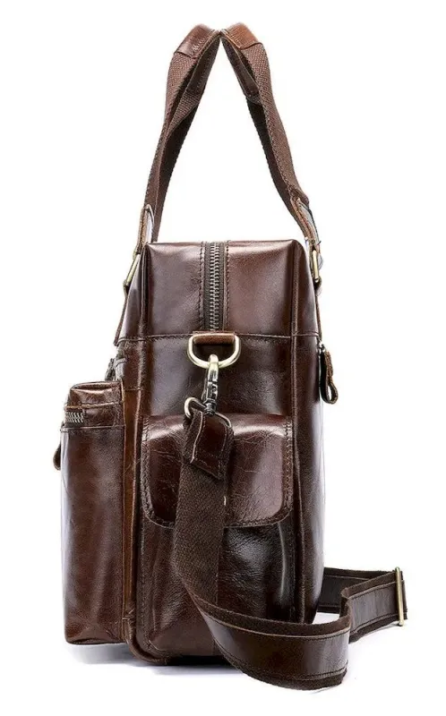 Сумка чоловіча під ноутбук Vintage 14676 Коричнева