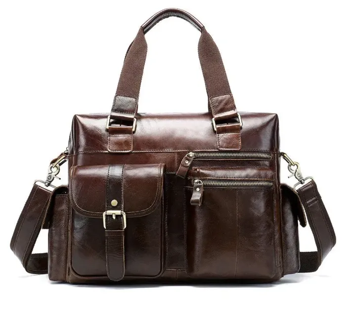Сумка чоловіча під ноутбук Vintage 14676 Коричнева