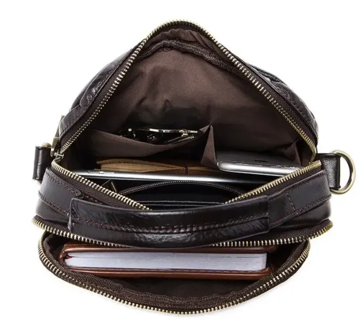 Сумка компактна чоловіча Vintage 14677 Коричнева