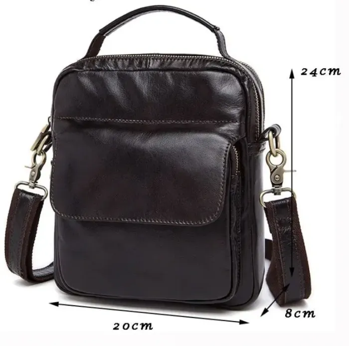 Сумка компактна чоловіча Vintage 14677 Коричнева