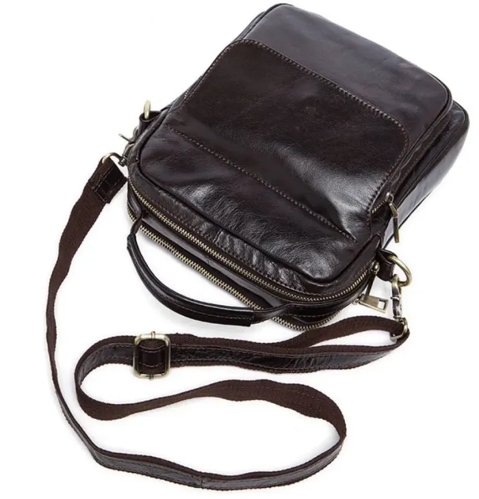 Сумка компактна чоловіча Vintage 14677 Коричнева