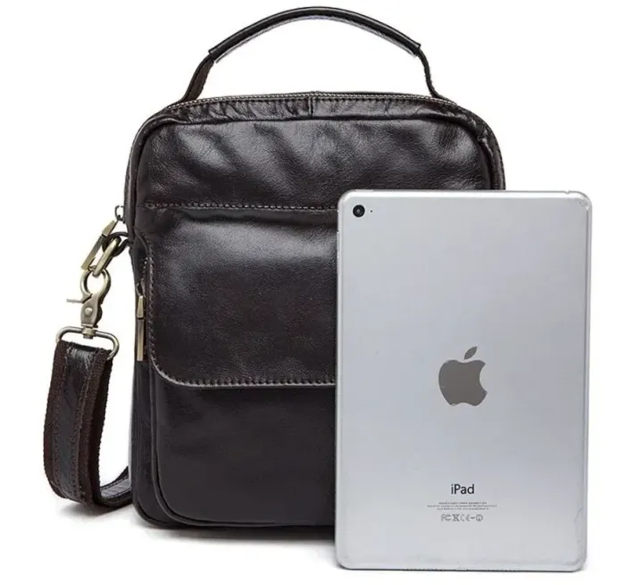 Сумка компактна чоловіча Vintage 14677 Коричнева