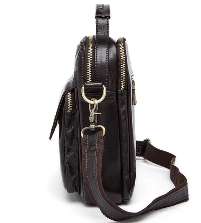 Сумка компактна чоловіча Vintage 14677 Коричнева