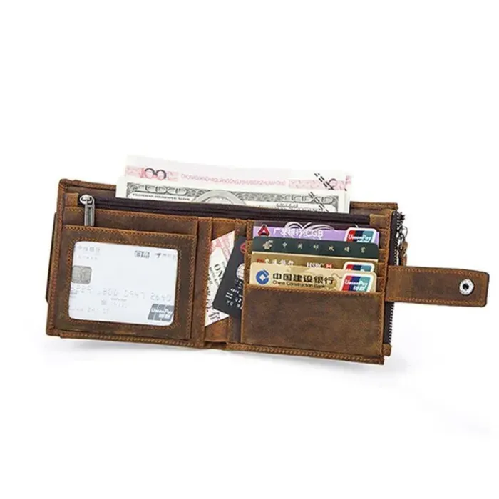 Гаманець із потертостями Vintage 14689 Коричневий