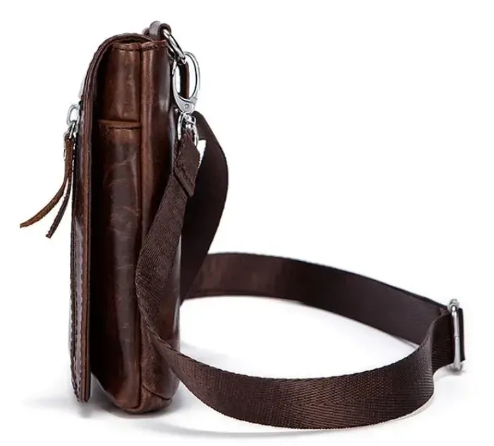 Сумка-клатч на ремінь чоловіча Vintage 14690 Коричнева