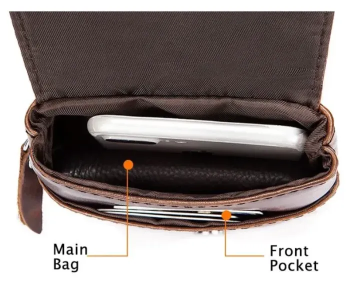 Сумка-клатч на ремінь чоловіча Vintage 14690 Коричнева