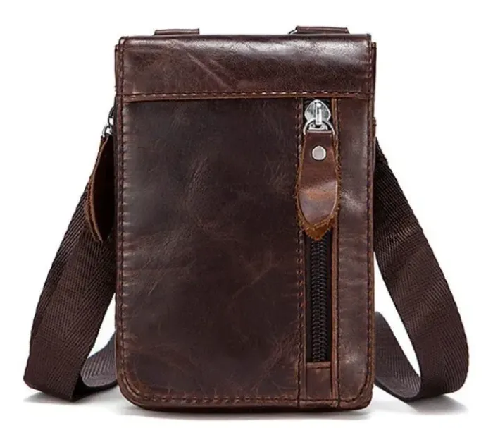 Сумка-клатч на ремінь чоловіча Vintage 14690 Коричнева