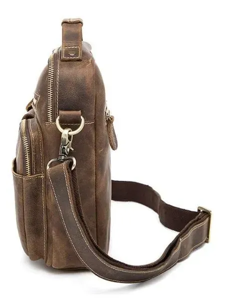 Сумка чоловіча Crazy horse Vintage 14692 Коричнева