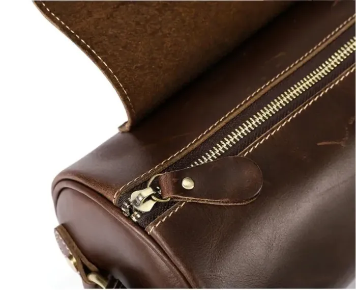 Сумка чоловіча закруглена Vintage 14694 Коричнева