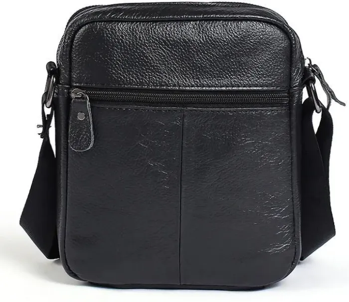 Сумка чоловіча зерниста Vintage 14704 Чорна