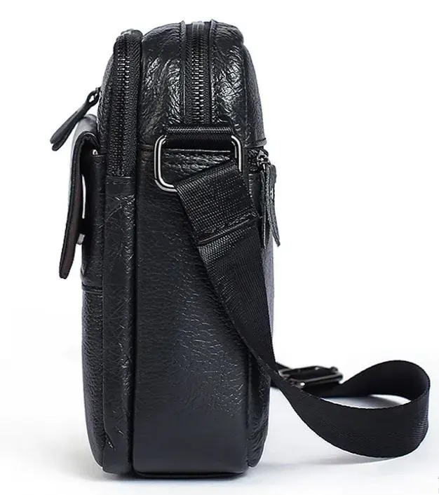 Сумка чоловіча зерниста Vintage 14704 Чорна