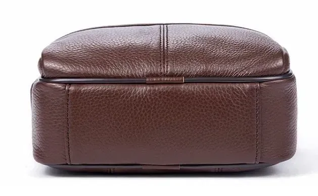 Сумка чоловіча зерниста Vintage 14705 Коричнева