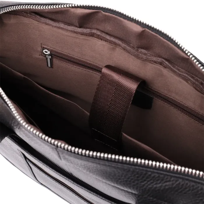 Діловий портфель для чоловіків із натуральної шкіри Vintage 23039 Чорний